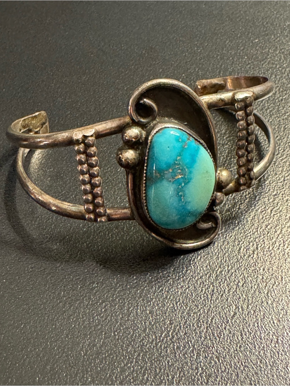 Vintage Sterling Silver Turquoise Cuff Bracelet
